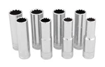 Performance Tool W32700 8 Piece 1/2 Inch Drive 12pt Met Skt Set. Fixed Price $42.99.