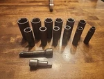 Matco ,1/2" Drive,deep Well, Impact 6 Pt Socket Set ,with Extensions. Fixed Price $150.00.