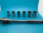 Husky Usa 6 Socket Set - 1/2" 7/8" (1/2 Drive) W/husky 1/2 Ratchet (cs41). Fixed Price $35.31.