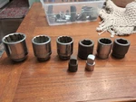 Lot Of 8 Williams, Proto, Wright " Drive 12, 6 Pt Sockets With Adapter. Fixed Price $24.99.