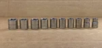 Matco Silver Eagle 10 Pc 3/8" Dr. 6 Pt Metric Sockets(10mm Bse10m6-19mm Bse19m6). Fixed Price $150.00.
