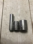 Blue Point By Snap On -lot Of 3 Sae Sockets,3/8 1/4 Drive 6. Fixed Price $10.00.