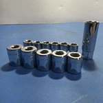 Blackhawk Socket Set 12pc Sae & Metric 5/8 Deep + 7 19mm Usa. Fixed Price $30.00.