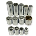 Williams 12 Pt 3/8 Drive 5/16 To 7/8'' Size Standard Deep Socket Set, 13 Pcs Usa. Fixed Price $58.50.