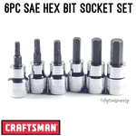 Craftsman Standard Sae Hex Bit Allen Key Socket Set 3/8" Drive Ratchet 6pc. Fixed Price $24.99.