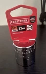 New Craftsman Shallow Socket, Metric, 1/2-inch Drive, 32mm, 12-point (cmmt44245). Fixed Price $10.45.