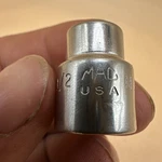Mac Tools Usa M162 1/2" Sae Shallow Socket 1/4" Drive 12 Point Chrome Finish. Fixed Price $12.99.