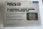 Matco Saupxt7 7pc Universal Impact Driver Torx Extension Set New. Fixed Price $99.99.