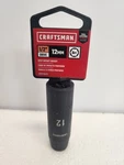 Craftsman Impact Socket Deep 1/2" Drive 12mm Cmmt16073 New. Fixed Price $8.00.