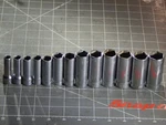 Read Snap On 13pc Metric 3/8 Drive Deep Socket Set 9mm 22mm Sfsm Sfsm22 6pt Dr. Fixed Price $204.59.