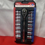 Hyper Tough 43236 21 Piece 1/2 Inch Drive Ratchet & Socket Set Detachable. Fixed Price $21.57.