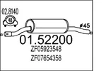 Mts 01.52200 Front Muffler For Alfa Romeo, Citro N, Fiat, Peugeot. Fixed Price $68.61.