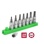 Hyper Tough 9-piece 3/8-inch Drive Star Socket Bit Set T10-t45 Holder / Rail Hq. Fixed Price $25.81.