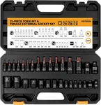 31-piece Torx Bit Socket Set: Premium Cr-v & S2 Alloy Steel, Star One Size. Fixed Price $44.76.