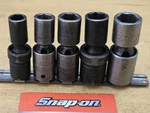 Snap On Ipl16b - 1pl24c 1/2" Dr 5 Pc Shallow 6pt Swivel Imp Skt Set 1/2"-3/4". Fixed Price $94.95.