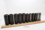 Snap On Sim120-320. 1/2" - 1-1/8" 1/2 Drive 6 Pt 11 Pc Set Deep Impact Socket. Fixed Price $169.99.