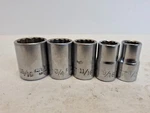 Craftsman 1/2 Drive 12pt Sae Sockets, 15/16 3/4, 11/16, 9/16, 1/2, Usa Made Vv. Fixed Price $19.99.