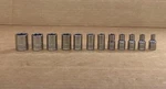 Matco Silver Eagle 12 Pc 1/4" Drive 6 Pt Metric Sockets(4mm Ase4m6-14mm Ase14m6). Fixed Price $180.00.