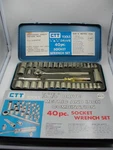 Nos Vintage Ctt Tools 40 Pc. 1/4" & 3/8" Drive Metric Inch Socket Set.. Fixed Price $25.00.