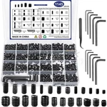 1145pcs Set Screw Assortment Kit Head Socket Hex Drive Cup Point Grub Screws. Fixed Price $31.99.