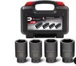 Powerbuilt Impact Socket Set 30, 32, 34, 36mm 1/2" Dr 6 Point 4 Piece Axle Nut. Fixed Price $30.46.
