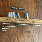 Vintage Craftsman 1/4" Drive Socket Extension Ratchet Adapter Set 6 Point Usa. Fixed Price $99.99.