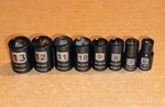 Stanley Black Chrome 8 Piece Shallow Metric 6 Point Socket Set For 1/4" Drive. Fixed Price $27.94.