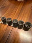Blue Point Ttwy321a 5pc 1/2" Shallow Twist Impact Turbo Socket Set 3/4" - 1". Fixed Price $48.00.