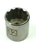 Craftsman - 32mm 12pt Shallow Chrome Socket 1/2" Drive Easy Read 45927 Usa. Fixed Price $12.00.