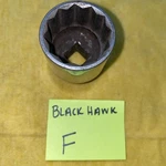 Vtg Rare Blackhawk With Release Button 1/2" Drive 12 Point 1 1/8" Socket. Fixed Price $12.00.
