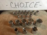 Choice - Proto Socket 5208 Through 5232 (1/4" 1") 6 Pt / 12. Fixed Price $8.99.