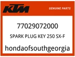 Ktm Oem Part 77029072000 Spark Plug Key 250 Sx-f. Fixed Price $44.99.