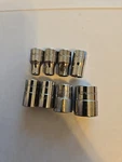 Snap On 1/4" Drive 3/16"-7/16" 9/16" 12pt Shallow Chrome Sockets Lot Of 8. Fixed Price $75.00.