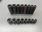 (f) Mac Tools Xdp6 Xp6 16pc 3/8" Drive Metric Deep Shallow Impact Socket Set Usa. Fixed Price $150.00.