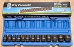 Grey Pneumatic 13pc 6pt Magnetic 3/8"dr Metric Impact Socket Set 7-19mm #1213mg. Fixed Price $148.79.