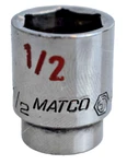 Matco Tools A166b 1/2" Sae Shallow Socket 1/4" Drive 6 Point Chrome Finish. Fixed Price $9.99.
