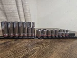 Kobalt Sockets Wilth Olsa Tolols Rail , 12 Point Socket Set Of 15 Suckets .. Fixed Price $27.00.