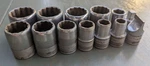 Vintage S-k Sae Socket Assorted Lot Of 12. Fixed Price $49.90.