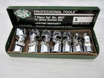 Vintage Sk Tools 3/8" Drive 7pc Sae 6pt Flex Head Socket Set 4607 Made In Usa. Fixed Price $99.95.