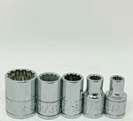 Sk Tools 5-piece 1/4" Drive 12-point Sae Shallow Chrome Socket Set Usa 3/16-1/2". Fixed Price $32.49.
