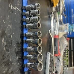 Matco Usa Made 10pc 3/8" Drive 10-19mm Metric Chrome Swivel Socket Set Sbum106r. Fixed Price $249.00.