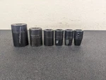 #bn103 Snap-on 6pc 1/2" Drive 6 Point Sae Shallow Thin Wall Impact Socket Set. Fixed Price $79.95.