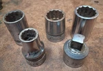 Bonney Usa Sockets And 1/2" To 3/8" Adapter. Fixed Price $12.99.