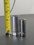 Wizard Usa Deep Sockets 1/2" H2631 13/16" Sae 3/8" Drive 12 Point 6 L1516. Fixed Price $19.95.