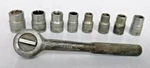 Vintage S-k 40970 1/4" Drive Professional Reversible Ratchet 4.5" And 8 Sockets. Fixed Price $43.80.