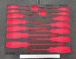 Snap-on Tools Red Foam Organizer For 16pc Soft Grip Screwdriver Set Fmsgd01br. Fixed Price $299.95.