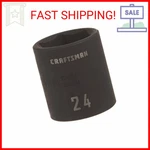 Craftsman Shallow Impact Socket, Metric, 1/2-inch Drive, 24mm (cmmt15870). Fixed Price $14.86.