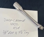 Duro-chrome U.s.a. 4-1/2" Extension 3/8" Drive 4432 Vintage Free S&h. Fixed Price $11.00.