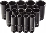 Arcan Tools 1/2" Drive Deep Impact Socket Set 14 Pc Metric As21214md. Fixed Price $48.50.