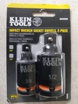 Klein Tools 65842sw Impact Wrench Socket Swivels 2 Piece 3/8 & 1/2 New Sealed. Fixed Price $19.99.